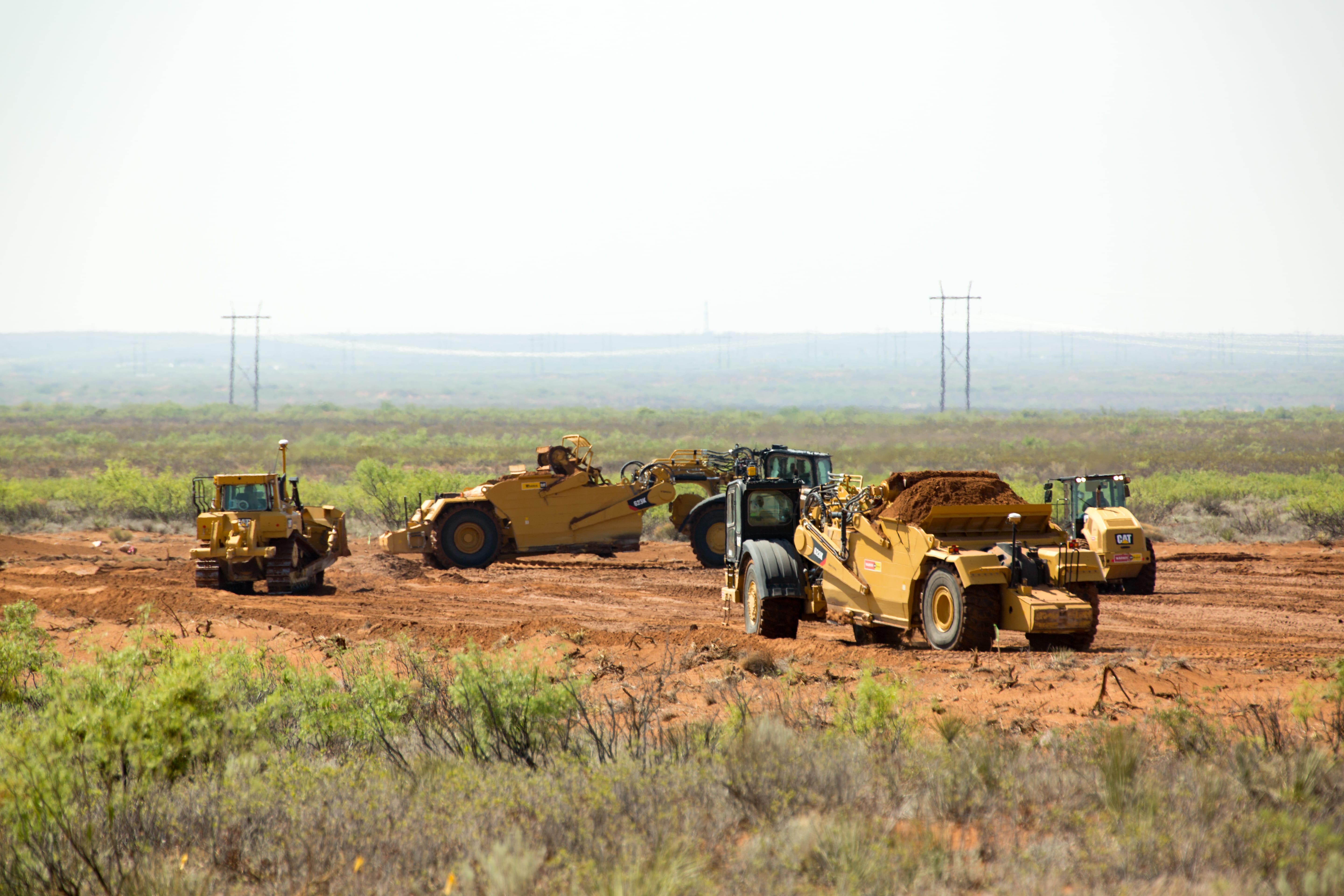 Public land near Carlsbad, N.M., is cleared for oil and gas development. Wayne Smith, who leased it for ranching before his death in October, said he never received notification of the construction there. (Robin Zielinski for the Center for Public Integrity)