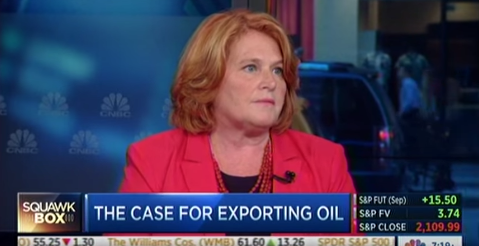 Sen. Heidi Heitkamp, D-N.D., was a vocal supporter of U.S. crude oil and natural gas exports. She appeared frequently on cable news programs like CNBC’s “Squawk Box” in 2015 to push for the reversal of a crude oil export ban.