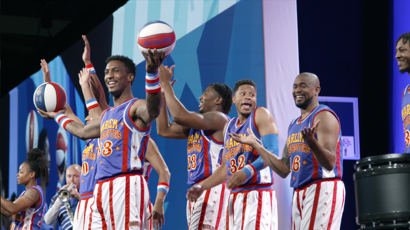 The Harlem Globetrotters put on a basketball exhibition at the World Gas Conference in Washington, D.C., on June 26, 2018. The performance followed a keynote speech by Energy Secretary Rick Perry.